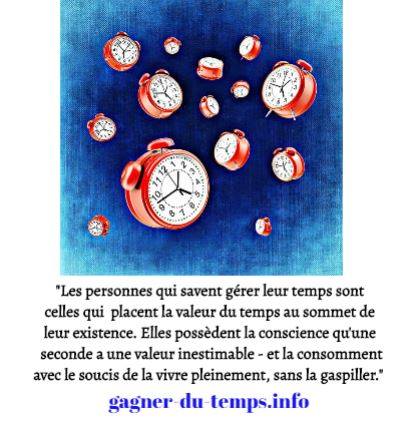 La gestion du temps passe par la prise de conscience de la valeur inestimable du temps